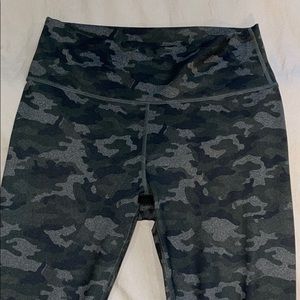 Fabletics PowerHold 3/4 Grey Camo Print Leggings